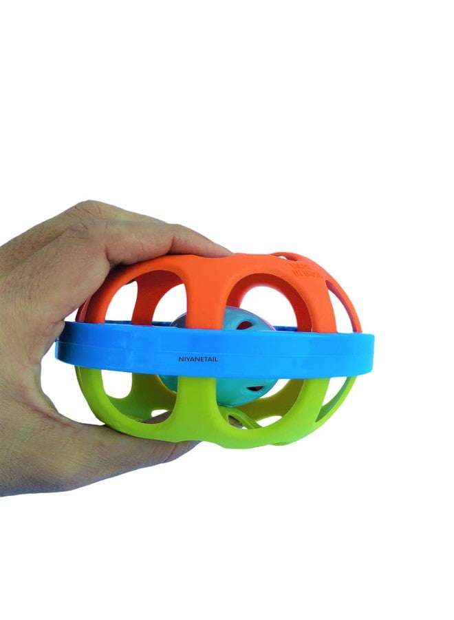 NIYANETAIL Colorful Soft Ball Rattle Toy for Baby Biggie Ball, Bath Toy Made in Safe Non-Toxic, Attractive Rattle for New Born Baby, Children Toy and Infant Products Activity Center(Pack of 1) - Image 3